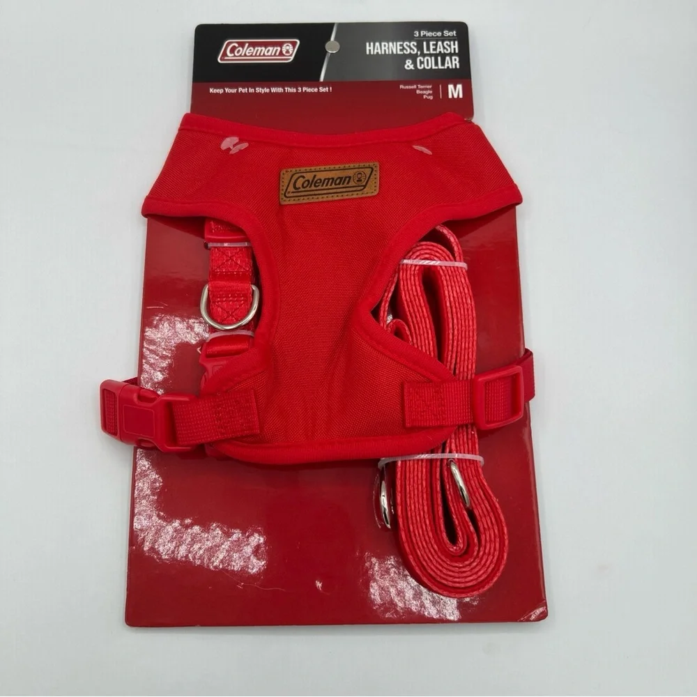 Coleman 3-pc Set Harness, Leash, Collar‎ for Dogs